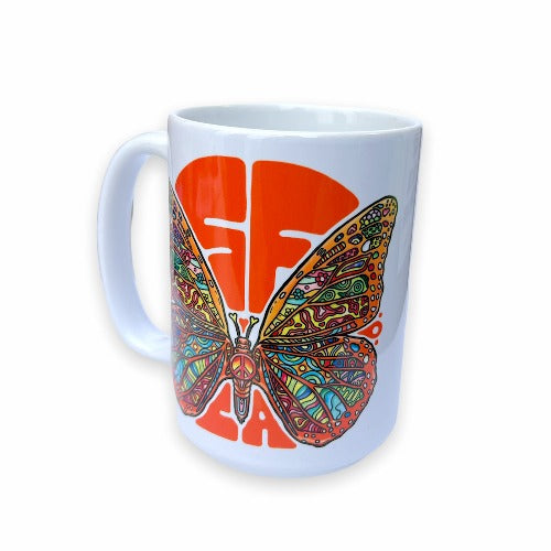 Summer of Love Monarch Butterfly Coffee Cup