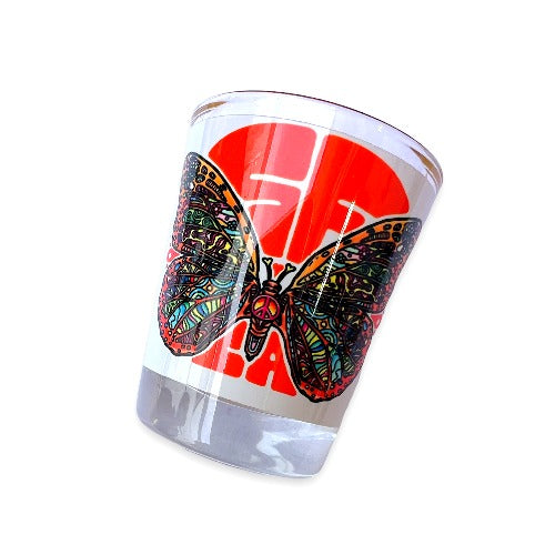 Summer of Love Monarch Butterfly Shot Glass